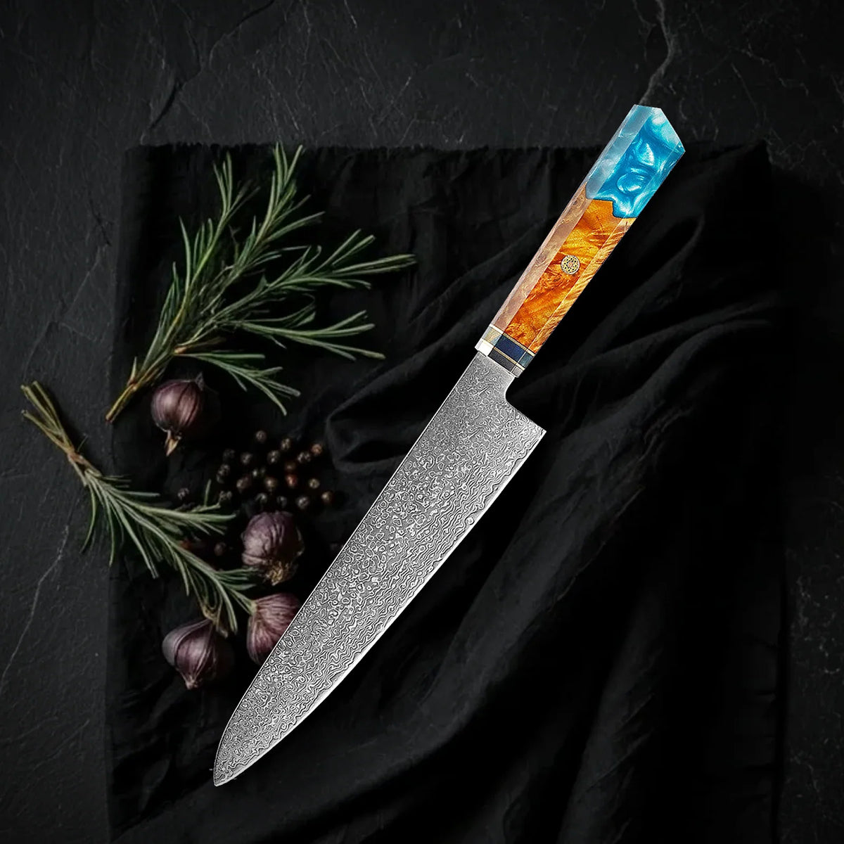 Gyuto Kaen 20 cm de acero damasco